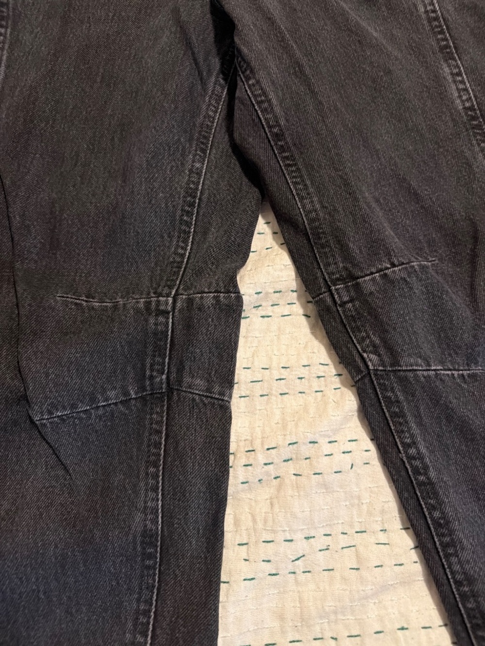 Wild Fable Women’s Size 8 Black Wide Leg Jeans Seam Detail High Rise Denim - Picture 3 of 6
